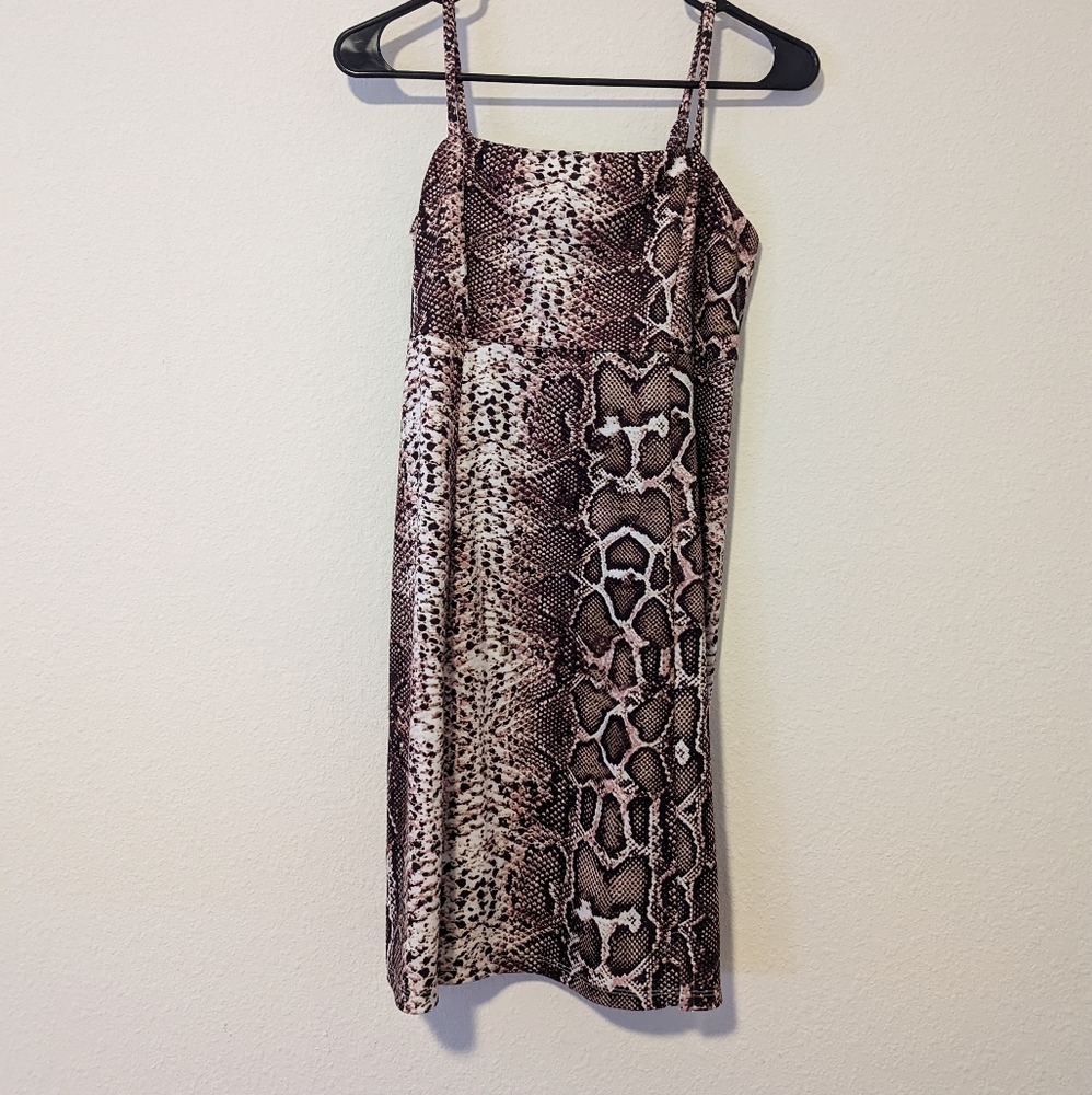 Wild Fable Snakeskin Printed Bodycon Mini Dress